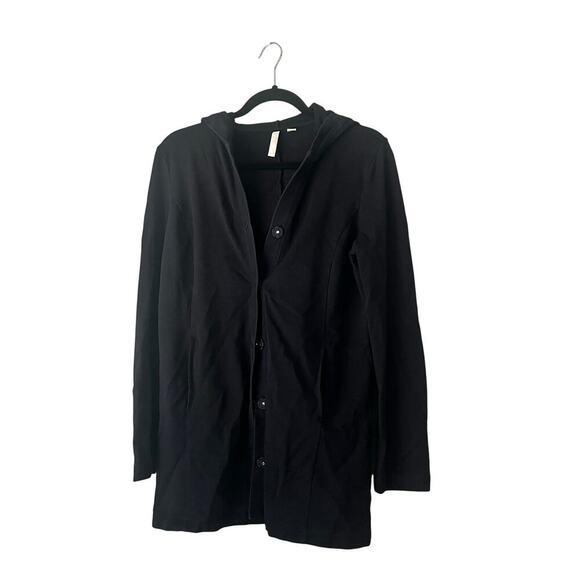 J. Jill Pure Jill Cotton Modal Stretch Cardigan Sweater Thick Hooded Snap XS - Picture 1 of 8